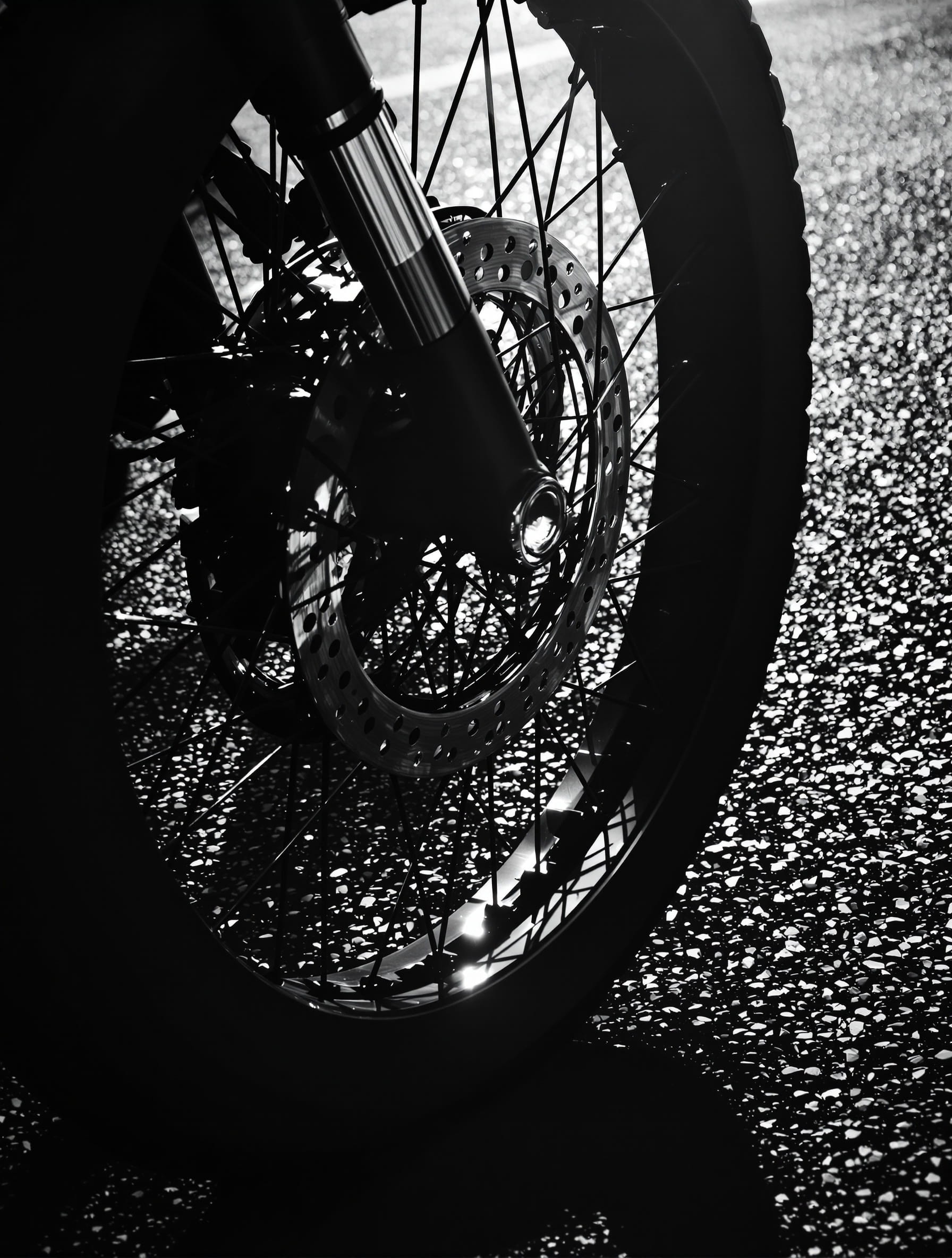 Motorcycle wheel spokes